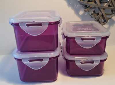 4 Lock und Lock LocknLock Vorratsdosen SET LILA  350 ml / 470 ml