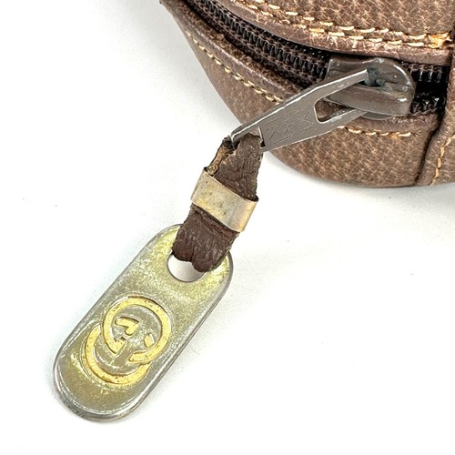 Vintage GUCCI Shoulder Bag Purse GG Supreme PVC Leather Brown Auth *Rare* - Picture 22 of 24