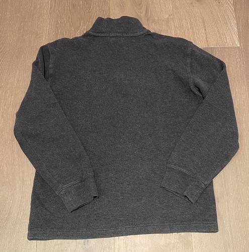 Polo By Ralph Lauren Boys Sweater Size Large 14-16 Gray 1/4 Zip Pullover - Picture 2 of 3