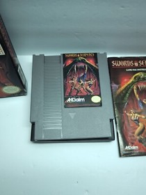 Swords and Serpents NES Nintendo Complete CIB W/POSTER NICE SHAPE AUTHENTIC 