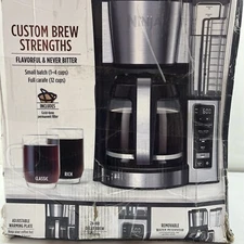 Ninja CE201 12-Cup Programmable Brewer Coffee Maker - Silver NO GLASS CARAFE
