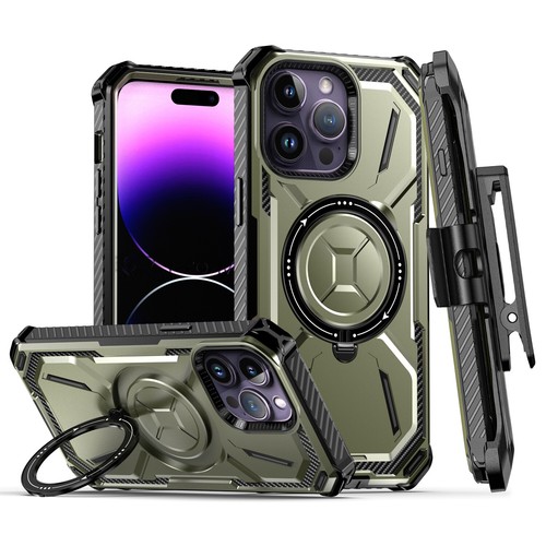 For iPhone 15 Pro Max 14 13 12 11 15 Mag Safe Rotating Ring Stand Case Belt Clip - Picture 22 of 24