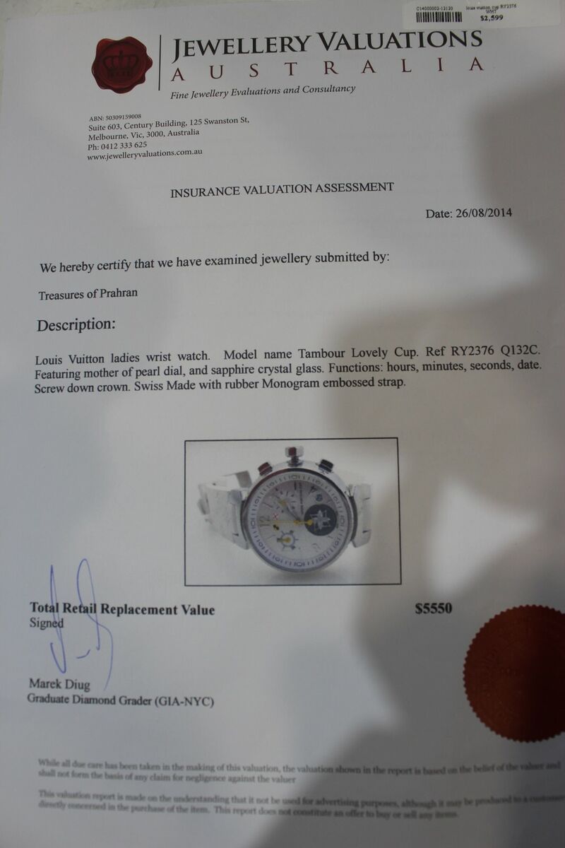 LOUIS VUITTON Tambour Lovely Cup Watches Q132C Stainless LOUIS VUITTON Tambour Lovely Cup Watches Q132C Stainless