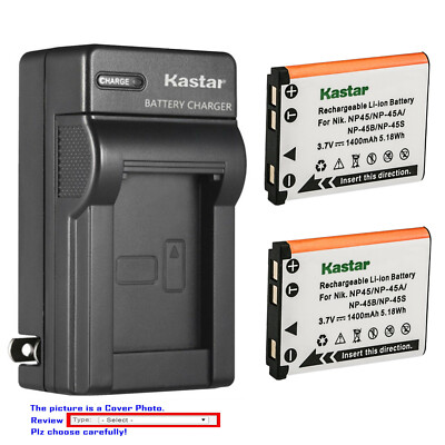 Kastar Battery AC Wall Charger for Fujifilm FinePix XP30 XP31 XP50 XP60 XP70
