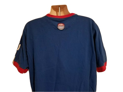 Limited Edition Harlem Globetrotters Platinum Fubu Adult Large Blue White TShirt - Picture 9 of 11