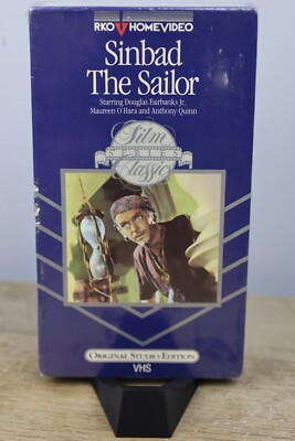 SINBAD THE SAILOR (VHS 1986 RKO Home Video) Original Studio Edition RARE OOP