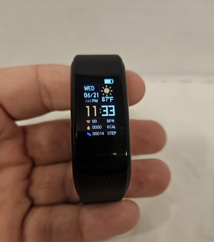 Bioband Smartwatch Braccialetto Intelligente Cardiofrequenzimetro Nero Testato Funzionante - Foto 14 di 15