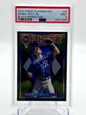 BOBBY WITT JR 2022 TOPPS FINEST FLASHBACKS BLACK REFRACTOR 23/25 PSA 9 #29 JC
