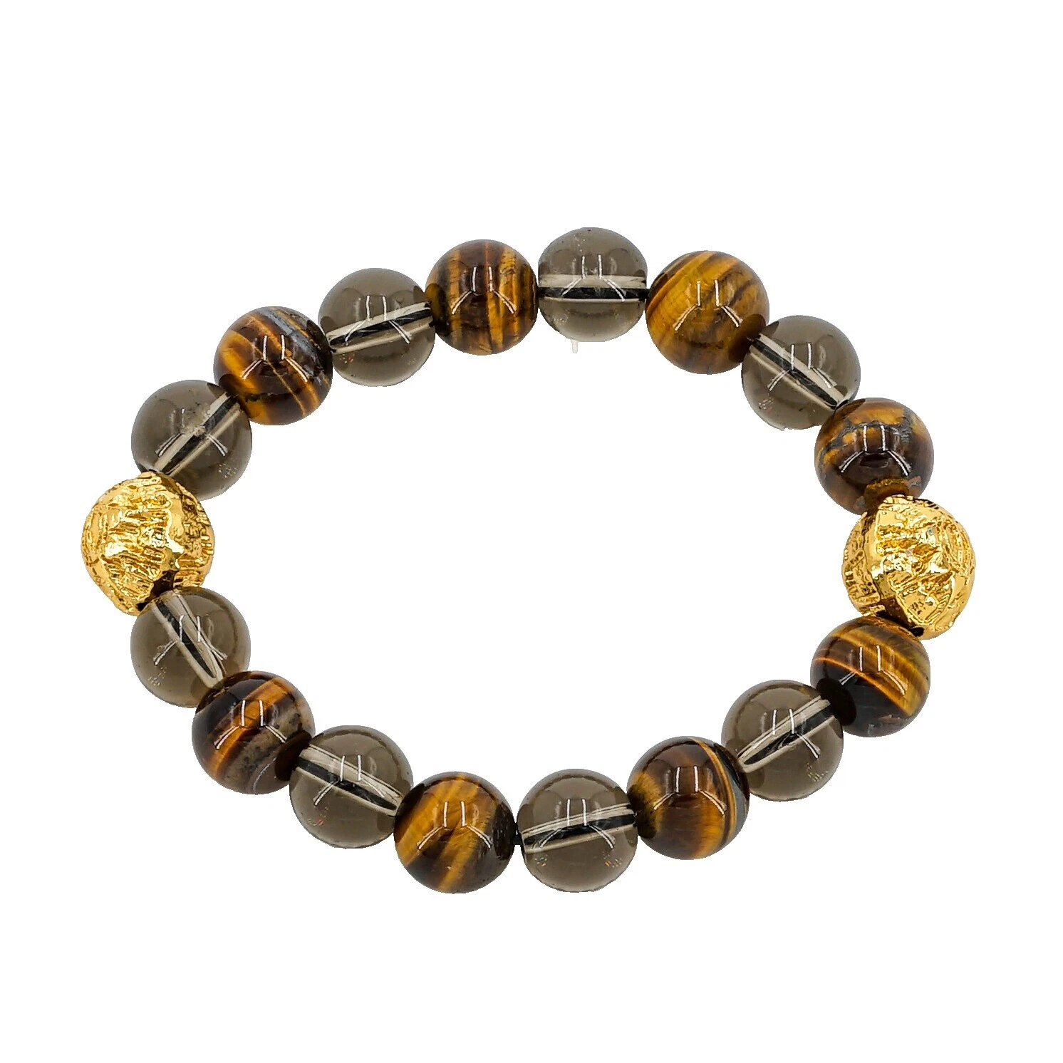 Joyería de moda de piedra ojo de tigre oro amarillo