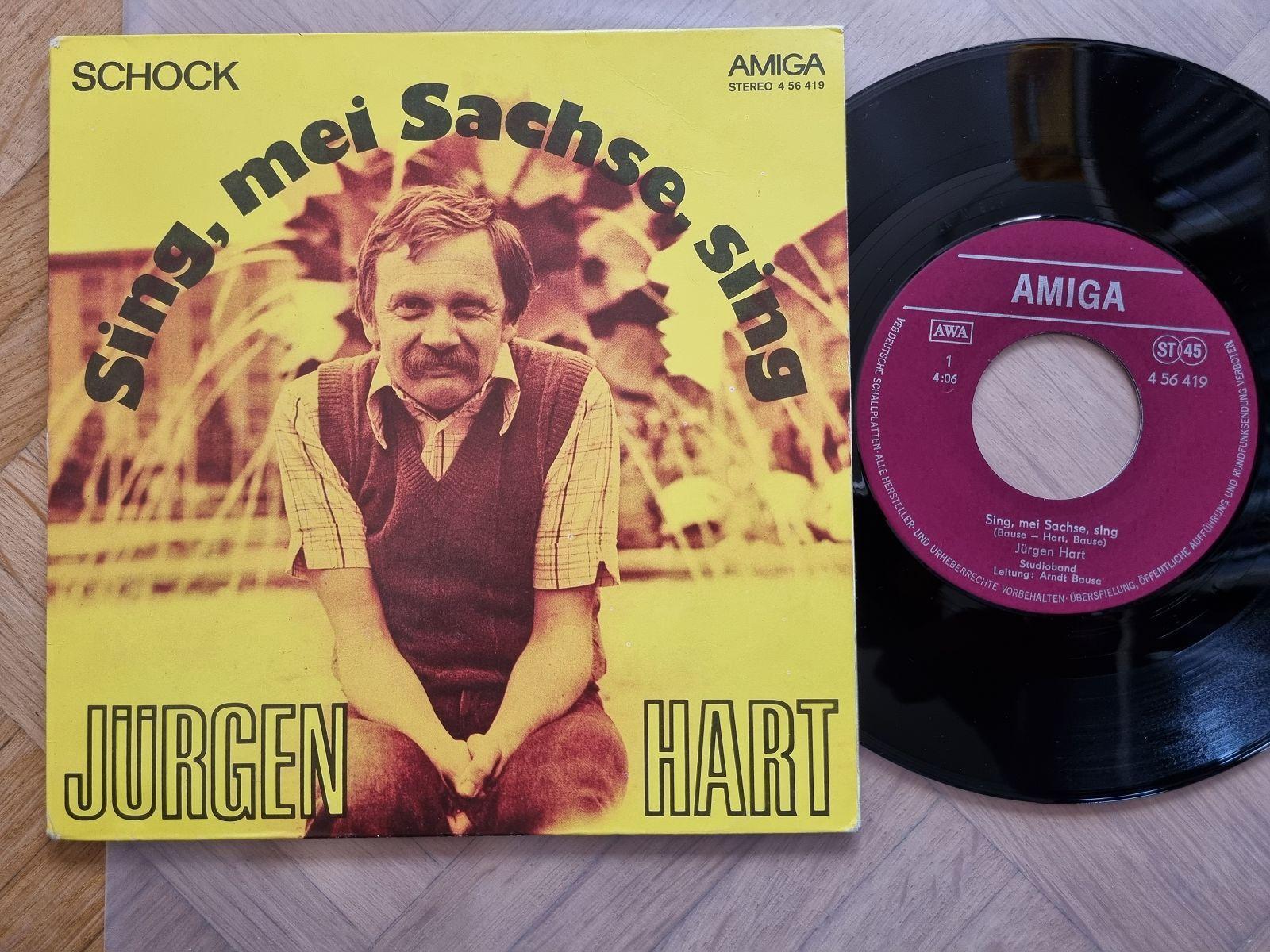 7"" Single Jürgen Hart - Sing, mei Sachse, sing Vinyl Amiga