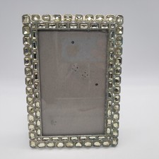Silver Tone Metal  Rhinestone Photo Frame 5" x 7" Insert