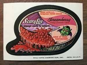 1974 Topps Wacky Packages Scorch Mouthwash Series 8 Sticker Tan Back NM