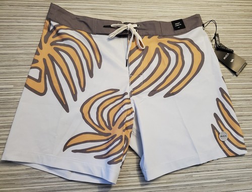 RVCA Cross-Up LRG SURF BOARD SHORTS 34W SIZE 34 Aqua Blue Camo Hurley $70 NEW! - Picture 2 of 8