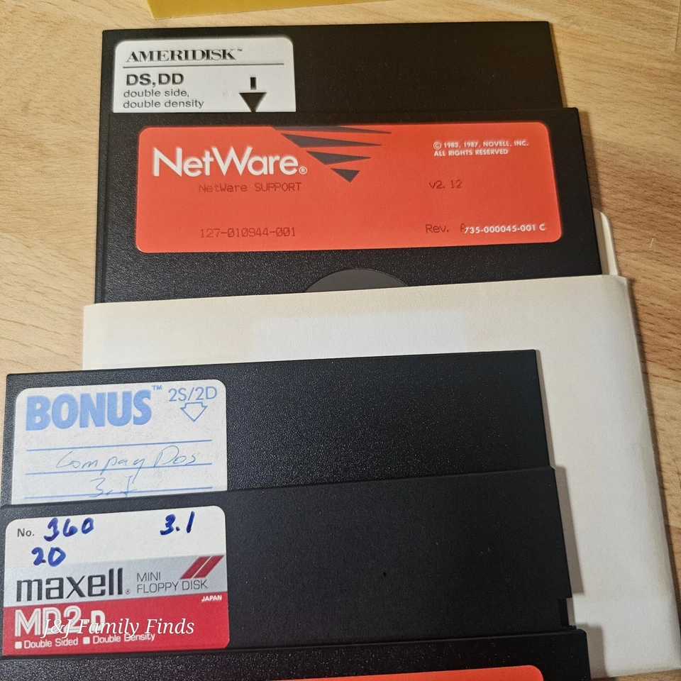De Colección Novell IBM DOS 3.0 SUPERVISORES 5.25" Juego de Disquetes Lote De 60 SRW Minidex78 Foto 3 de 4