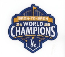 LA Dodgers Back to Back World Series Champs Patch Iron On Sew On Blue Heaven