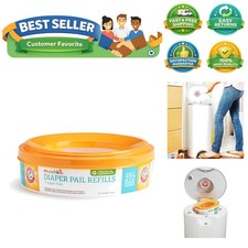 Arm Hammer Diaper Pail Refill Rings, Holds up to 272 Newborn Diapers, 1 Pack
