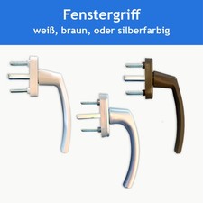 ABVERKAUF: Fenstergriff, NEU, weiß, braun, silberfarbig