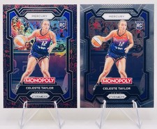 Celeste Taylor Phoenix Mercury Rookie WNBA Monopoly Red Icons/Base 2 Card Lot