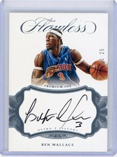 2016-17 Panini Flawless Premium Ink Autograph #PI-BW Ben Wallace No 21 of 25
