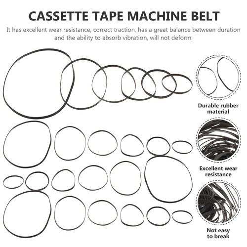 50 Pcs Cassette Deck Belts Tape Player Drive Is4040 Recorder Radio - 第 6/12 張圖片