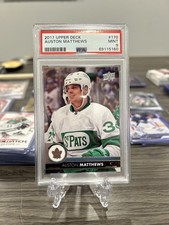 2017/18 UPPER DECK NHL HOCKEY CARD #170 AUSTON MATTHEWS RC PSA 9 MINT Sp03