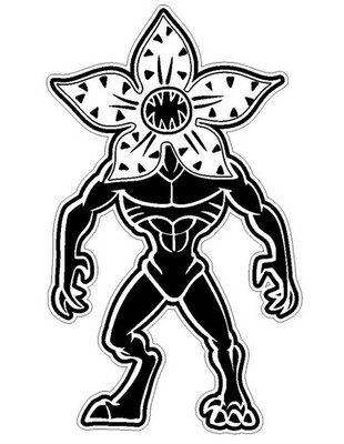 Aufkleber Stranger Things Demogorgon