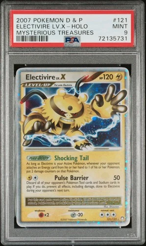Pokemon Electivire LV.X Holo Mysterious Treasures 121/123 PSA 9 Mint