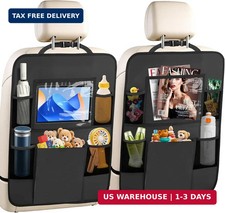 2 Pack Car Backseat Organizer with Touch Screen Tablet Holder,6 Storage Pockets