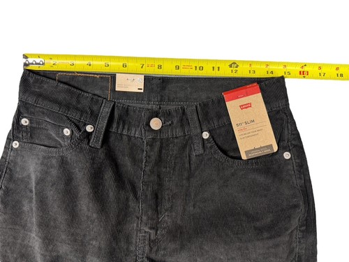 Levi’s 511 Jeans Mens Size 29x30 Slim Fit Tapered Stretch Black Corduroy Pants - Bild 16 von 23
