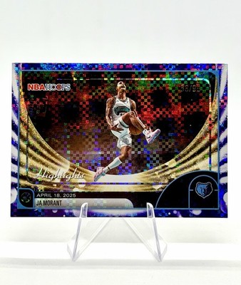 Ja Morant 2025-2026 Topps NBA Hoops Highlights Purple Pixel Burst /99