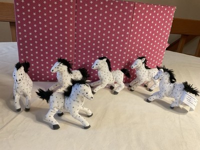IKEA FULL BODY SPOTTED HORSE FINGER PUPPET LOT OF 6 WANT TO JOIN YOUR HERD!