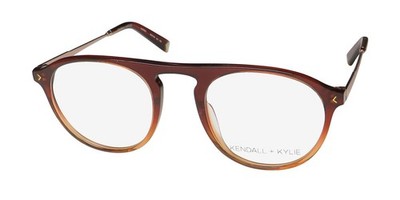 NEW KENDALL + KYLIE KKO104 AUDREY EYEGLASS FRAME 241 PILOT BROWN PLASTIC UNISEX