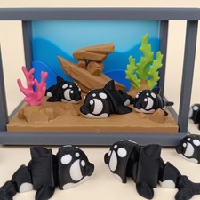 3D Printed Flexi Killer Whale | Orca Fidget Toy | Desk Buddy | Articulated