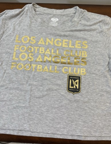 Los Angeles Football Club MLS Soccer Women’s “Golden” Cropped Shirt (M) - Picture 2 of 4