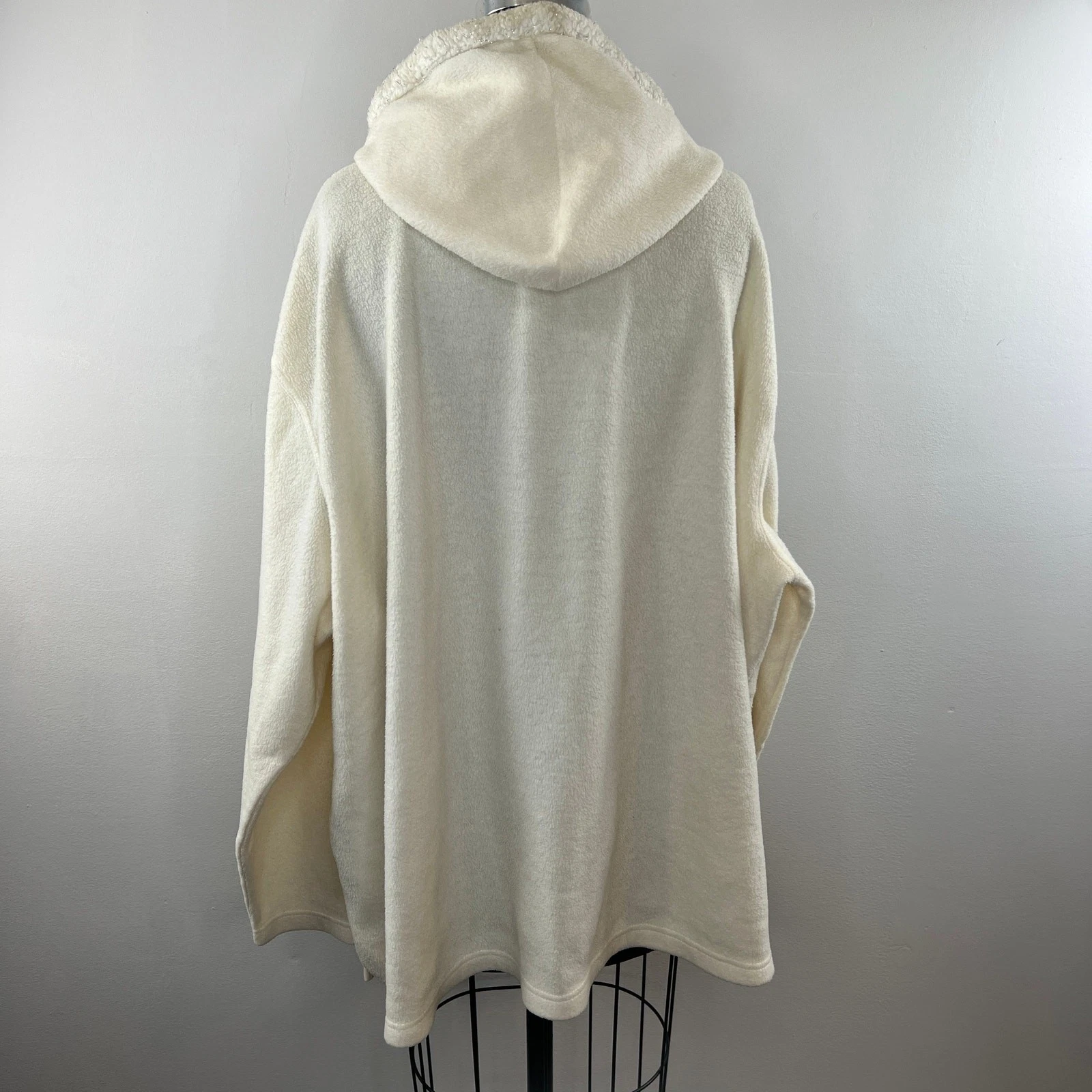 OFF WHITE Felpa con cappuccio pullover oversize manica lunga bianco sporco DISNEY Tiger POOH vintage 26W