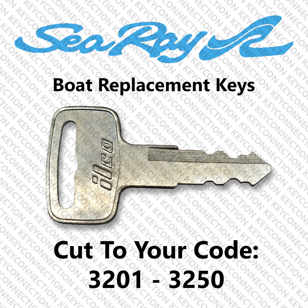 Sea Ray Boat Replacement Key Cut to Code 3201 - 3250 | eBay