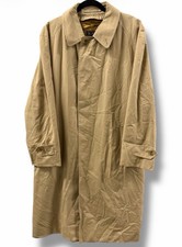 Vintage 1990s Burberrys Trench Coat Made England Nova Check Wool 52