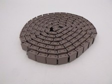 Rexnord 10' x 1" Low Friction Tan Table Top Chain, Base Chain 1/2" Pitch