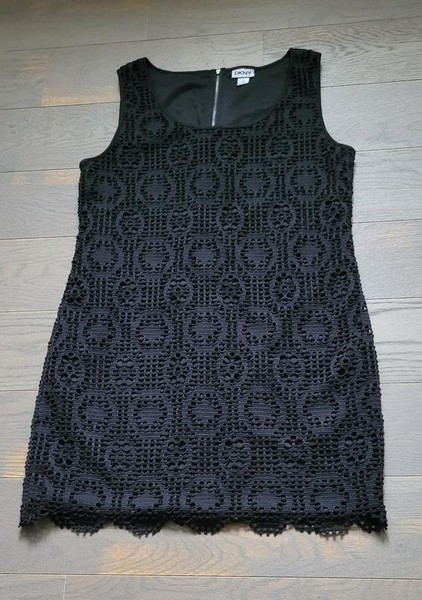 Women DKNY Dress Black Lace 38 / M / 46 #219T