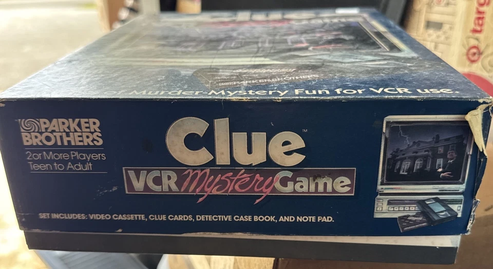 Clue VCR Mystery Game VHS Format Video Casette Cards Detective USED CONDITION - Image 3 of 4