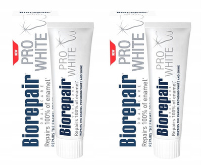 2x Pasta do zębów wybielająca BIOREPAIR Pro White 75 ml