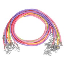 10pcs Waxed Necklace Cord Bulk 16" and 2mm Dia Necklace String Rope Multicolor