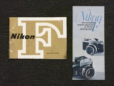 1968 NIKON F 35MM SLR INSTRUCTION MANUAL  VINTAGE 1960's SALES BROCHURE