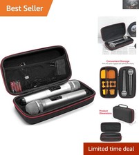 Elegant Hard EVA Microphone Case - Compact  Shockproof with Zipper Closure
