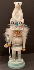Holly Adler Hollywood Polar Bear Hat Nutcracker 17" Glitzy Extreme Christmas