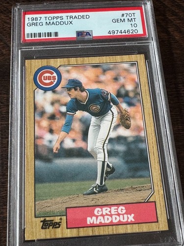 Greg Maddux #70T 1987 Topps Traded Tiffany card