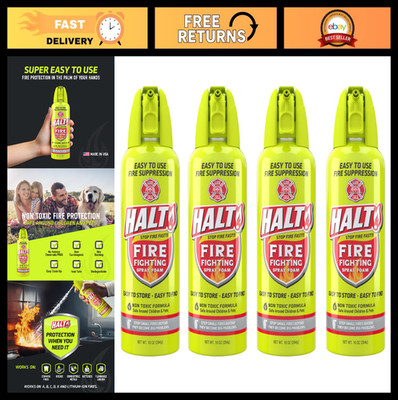 10oz Non-Toxic Fire Safety Spray - PFAS-Free Handheld Fire Suppressor, Portable