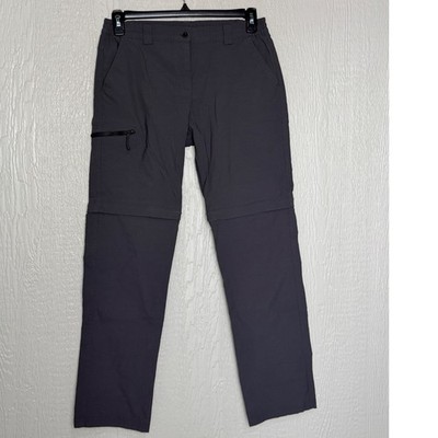 Mountain Warehouse Women Convertible Hiking Pants Grey Zip Off Shorts Size US 8