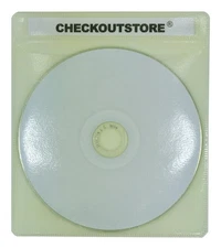 CheckOutStore (100) Premium CD Double-Sided Storage Plastic Sleeve (Yellow)