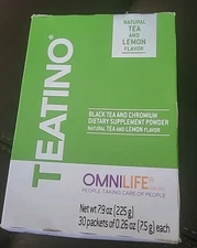 Omnilife TEATINO Black Tea & Lemon Supplement Powder, 30 Packets